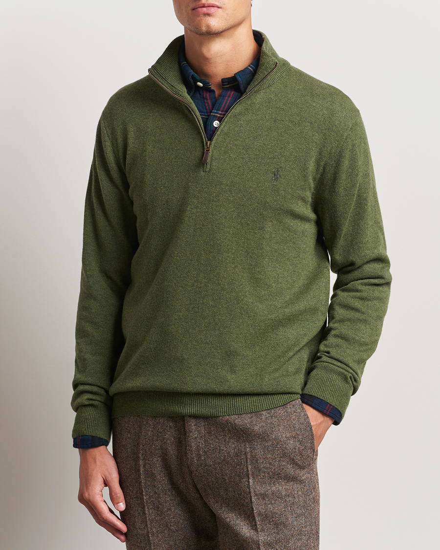 Homme | Pulls Et Tricots | Polo Ralph Lauren | Merino Half-Zip Sweater Classic Olive Heather
