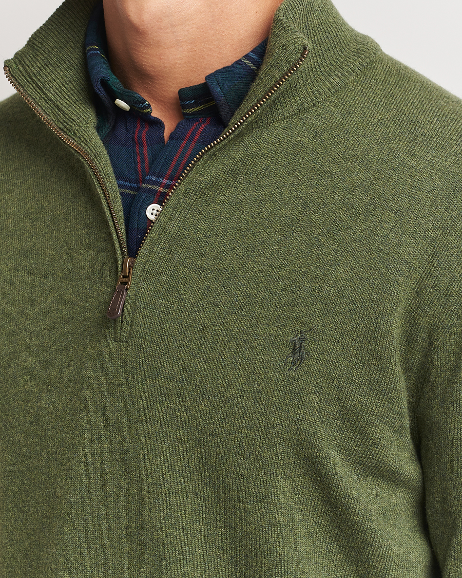 Homme | Pulls Et Tricots | Polo Ralph Lauren | Merino Half-Zip Sweater Classic Olive Heather