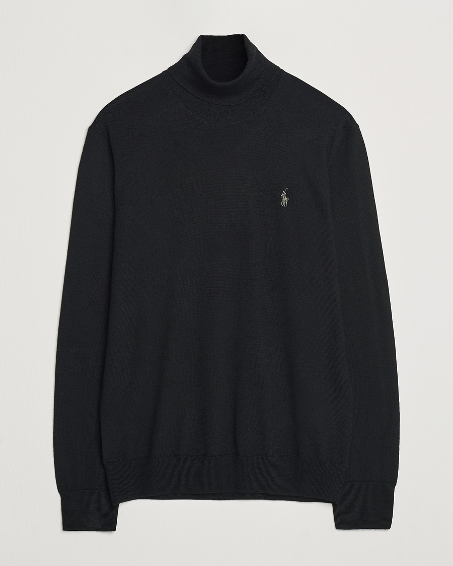 Homme | Pulls Et Tricots | Polo Ralph Lauren | Merino Knitted Rollneck Polo Black