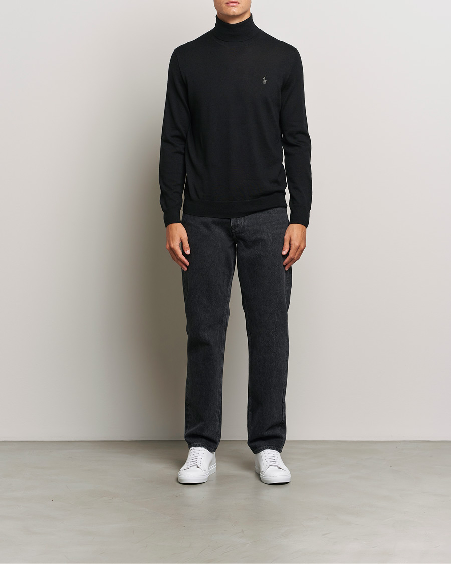 Homme | Pulls Et Tricots | Polo Ralph Lauren | Merino Knitted Rollneck Polo Black