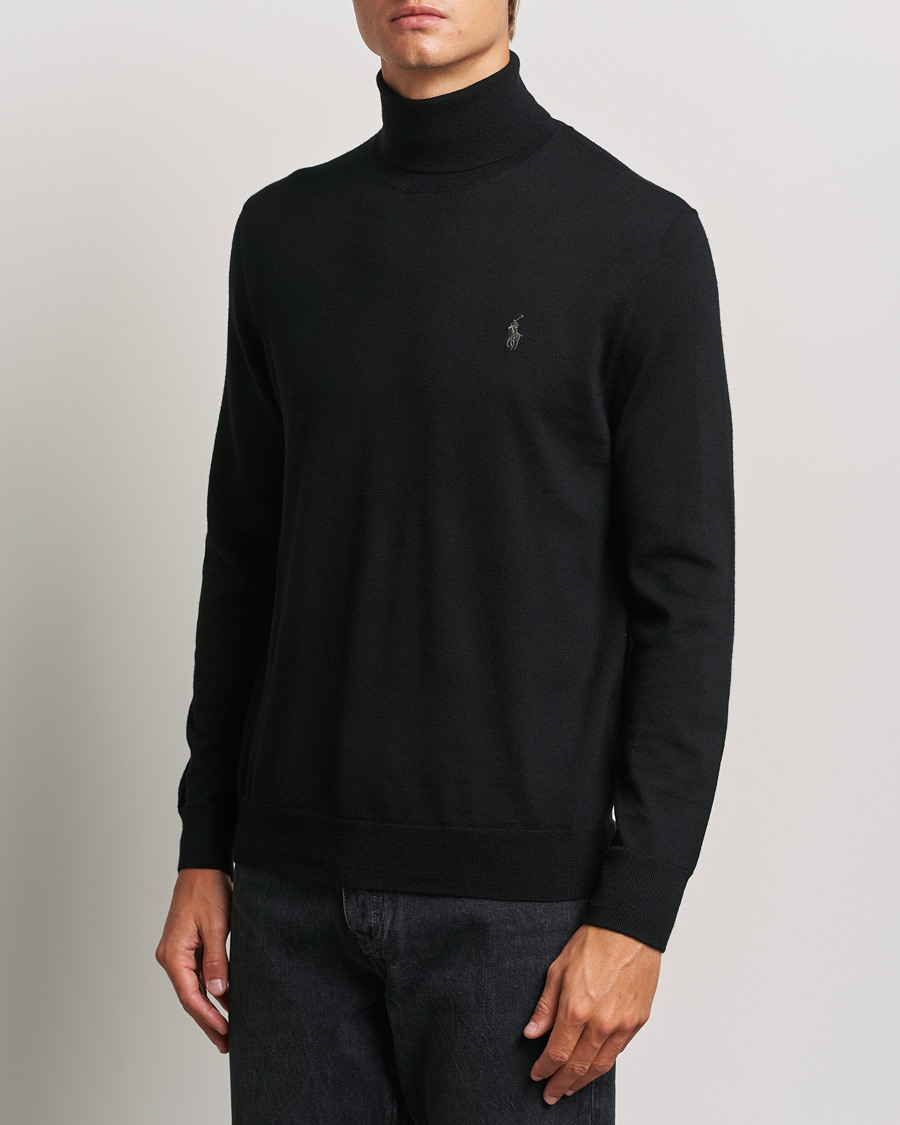 Homme | Pulls Et Tricots | Polo Ralph Lauren | Merino Knitted Rollneck Polo Black
