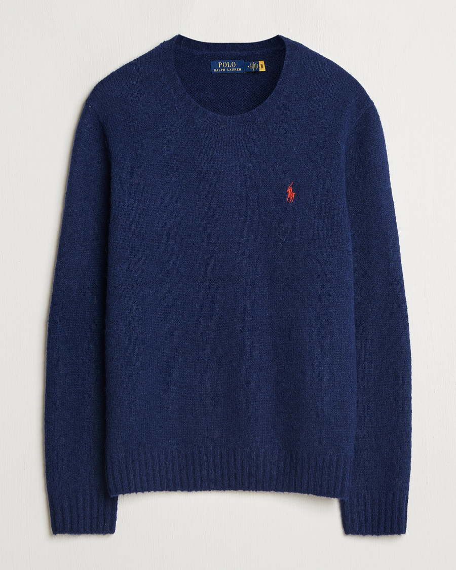 Homme | Pulls Et Tricots | Polo Ralph Lauren | Alpaca Crew Neck Sweater Bright Navy