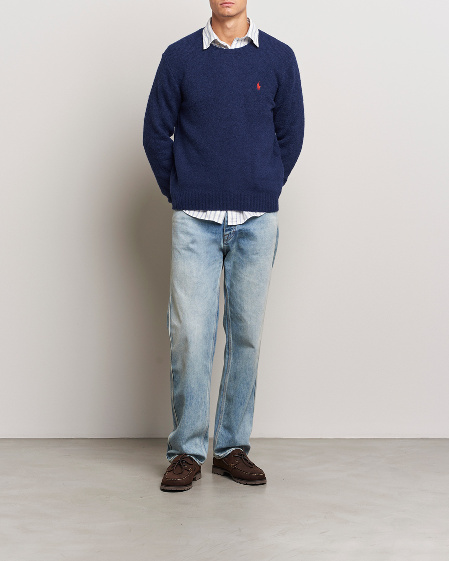 Homme | Pulls Et Tricots | Polo Ralph Lauren | Alpaca Crew Neck Sweater Bright Navy