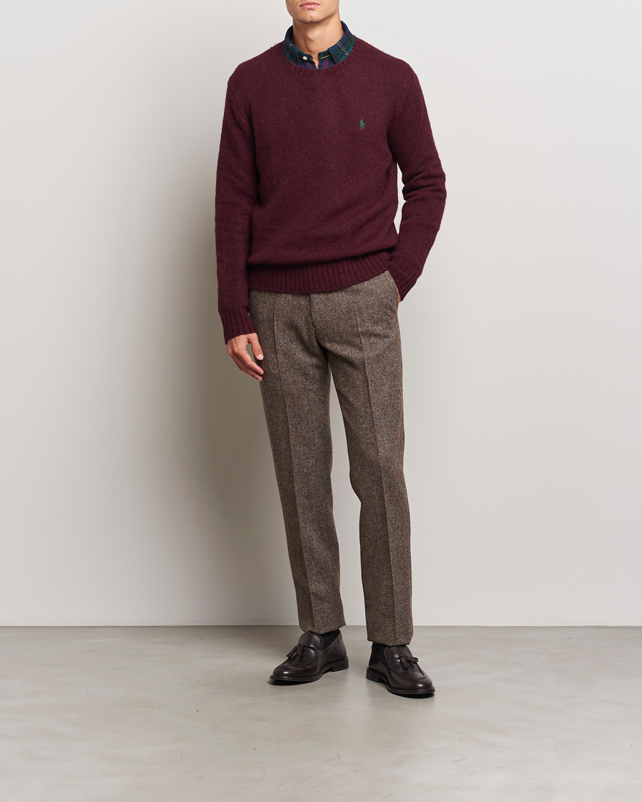 Homme | Pulls Et Tricots | Polo Ralph Lauren | Alpaca Crew Neck Sweater Aged Wine Heather