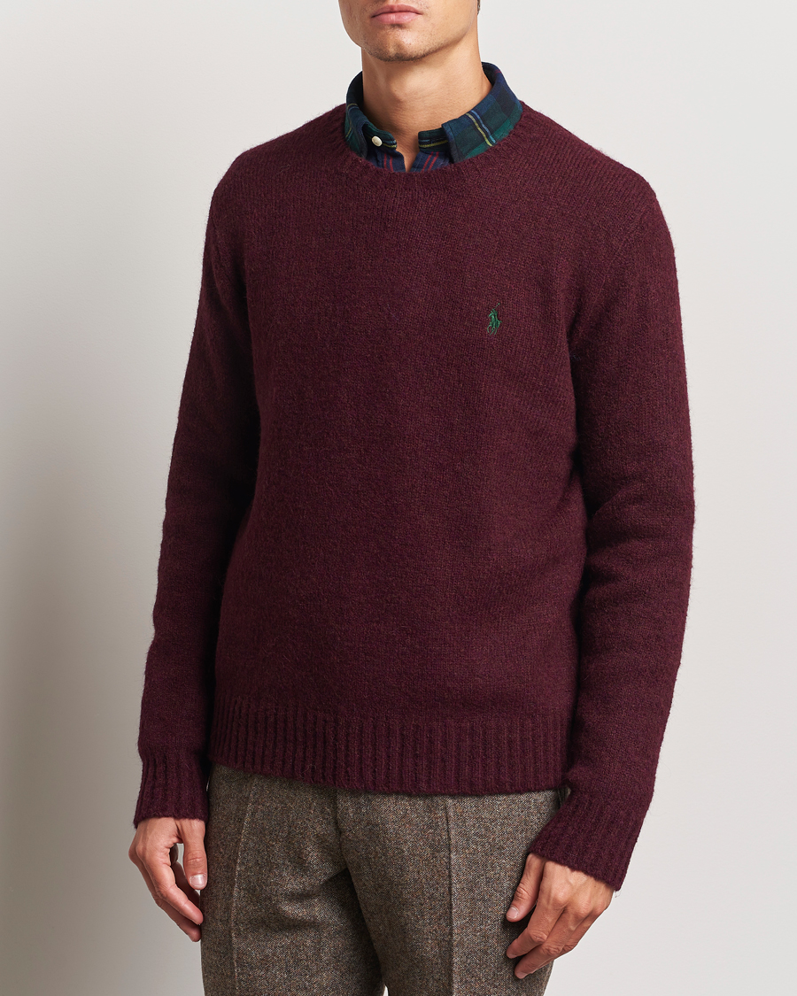 Homme | Pulls Et Tricots | Polo Ralph Lauren | Alpaca Crew Neck Sweater Aged Wine Heather