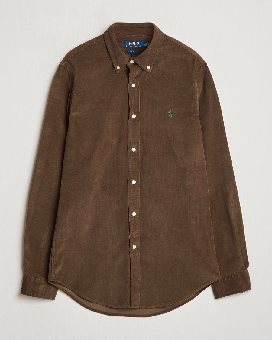Homme | Chemises | Polo Ralph Lauren | Slim Fit Corduroy Shirt Chocolate Mousse
