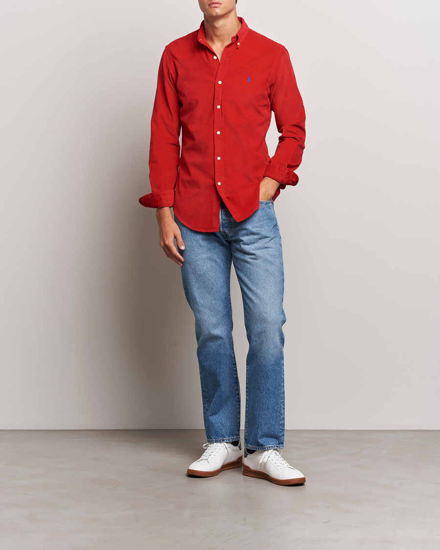 Homme | Chemises | Polo Ralph Lauren | Slim Fit Corduroy Shirt Martin Red