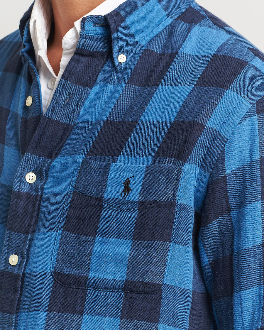 Homme | Chemises | Polo Ralph Lauren | Double Face Custom Fit Check Shirt Royal/Black