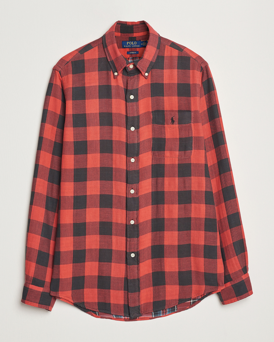 Homme | Chemises | Polo Ralph Lauren | Double Face Custom Fit Check Shirt Red/Black