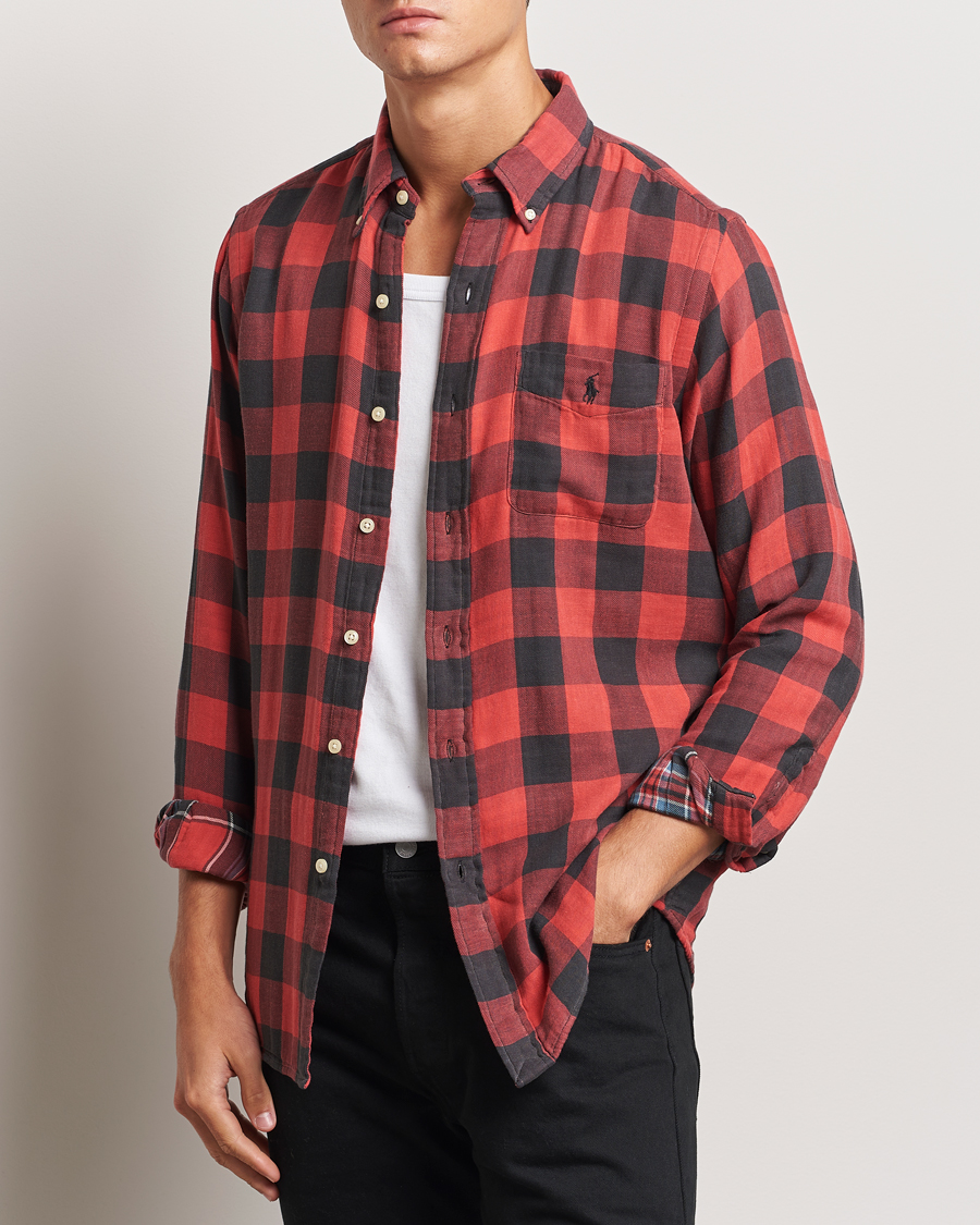 Homme | Chemises | Polo Ralph Lauren | Double Face Custom Fit Check Shirt Red/Black