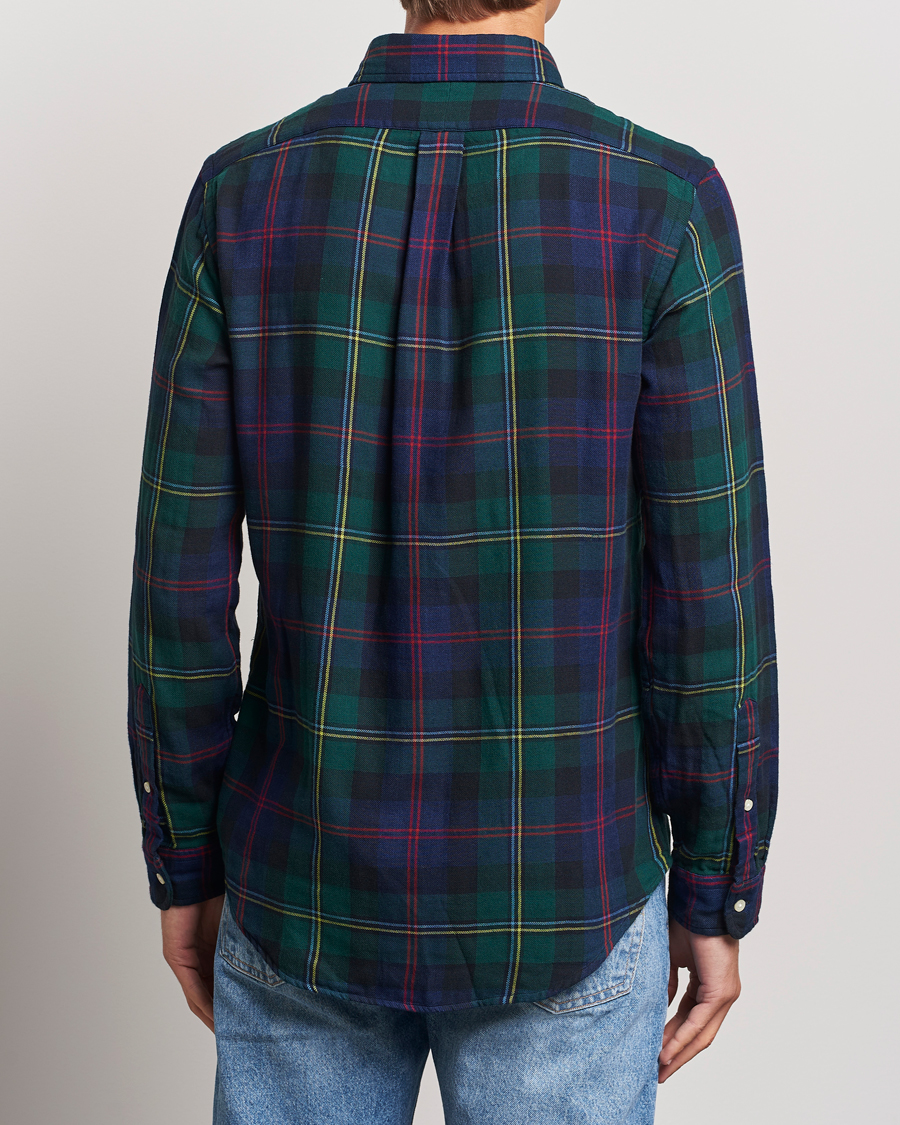 Homme | Chemises | Polo Ralph Lauren | Custom Fit Double Faced Checked Shirt Green/Indigo