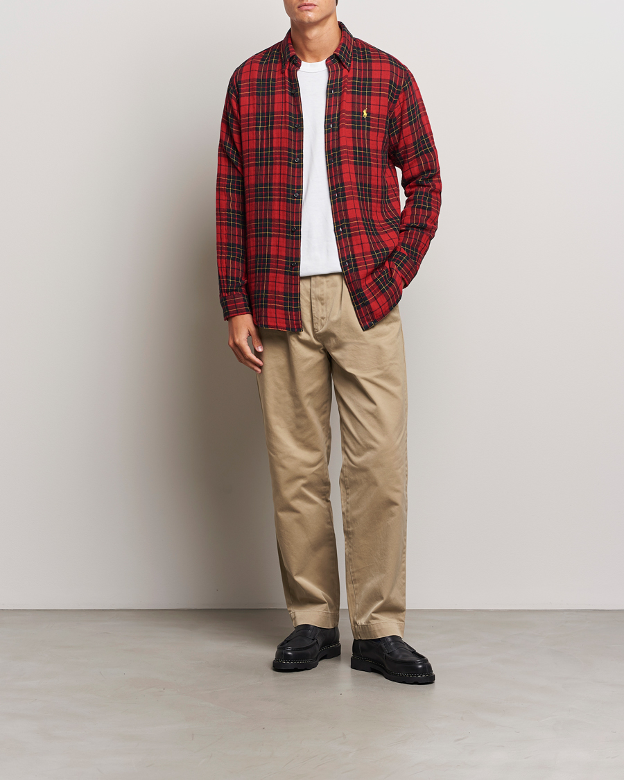 Homme | Chemises | Polo Ralph Lauren | Custom Fit Double Faced Checked Shirt Red/Black