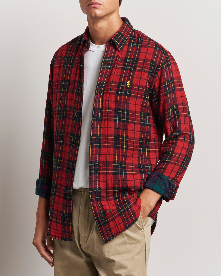 Homme | Chemises | Polo Ralph Lauren | Custom Fit Double Faced Checked Shirt Red/Black