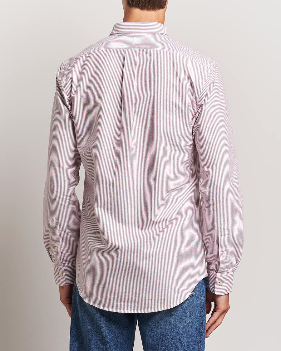 Homme | Chemises | Polo Ralph Lauren | Slim Fit Striped Oxford Shirt Wine/White