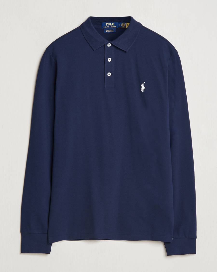 Homme | Pulls Et Tricots | Polo Ralph Lauren | Custom Slim Fit Long Sleeve Polo Refined Navy