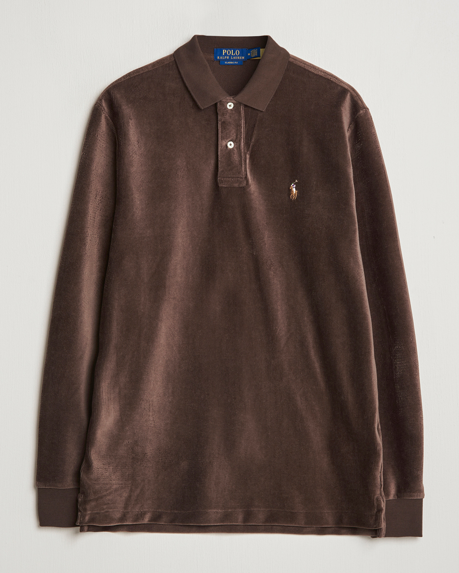 Homme | Pulls Et Tricots | Polo Ralph Lauren | Corduroy Long Sleeve Polo Circuit Brown