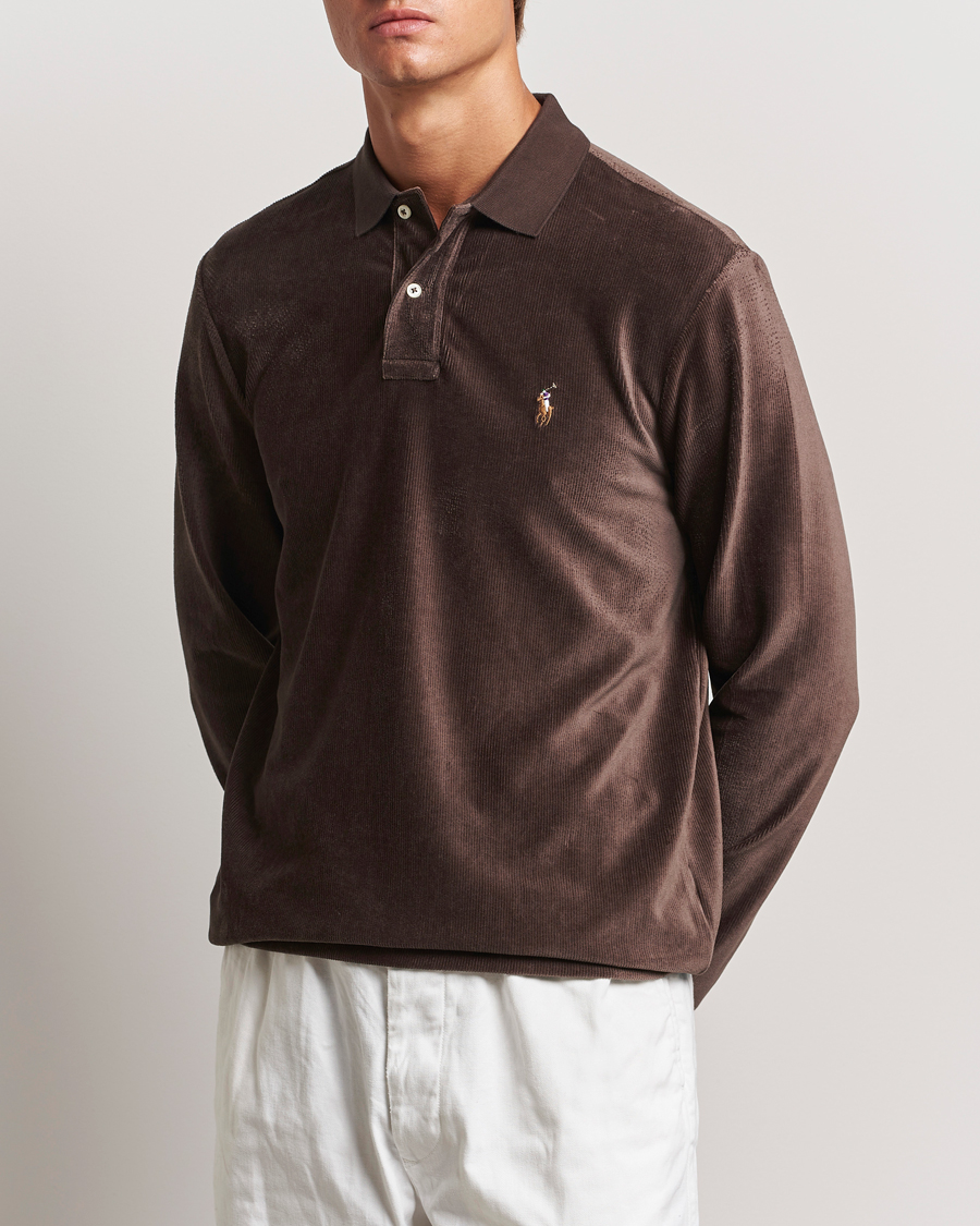 Homme | Pulls Et Tricots | Polo Ralph Lauren | Corduroy Long Sleeve Polo Circuit Brown