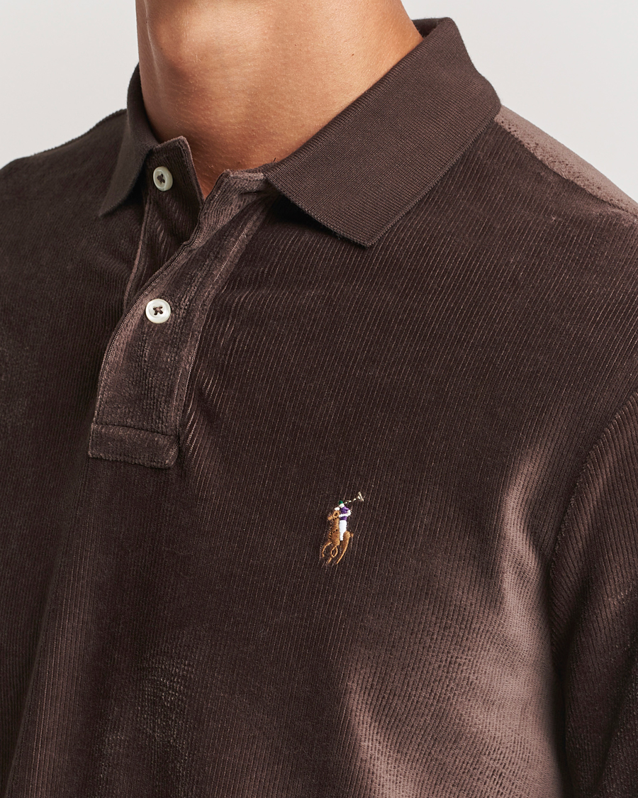Homme | Pulls Et Tricots | Polo Ralph Lauren | Corduroy Long Sleeve Polo Circuit Brown
