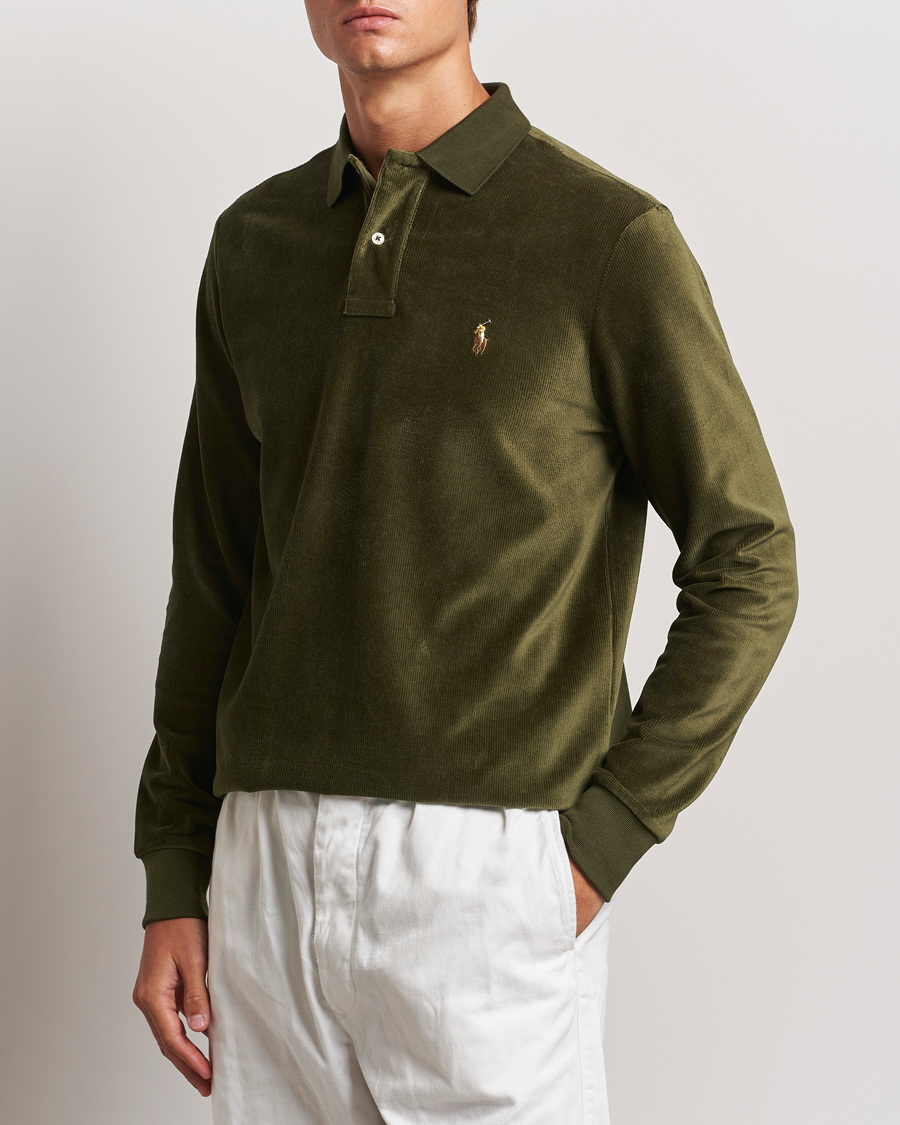 Homme | Pulls Et Tricots | Polo Ralph Lauren | Corduroy Long Sleeve Polo Dark Loden