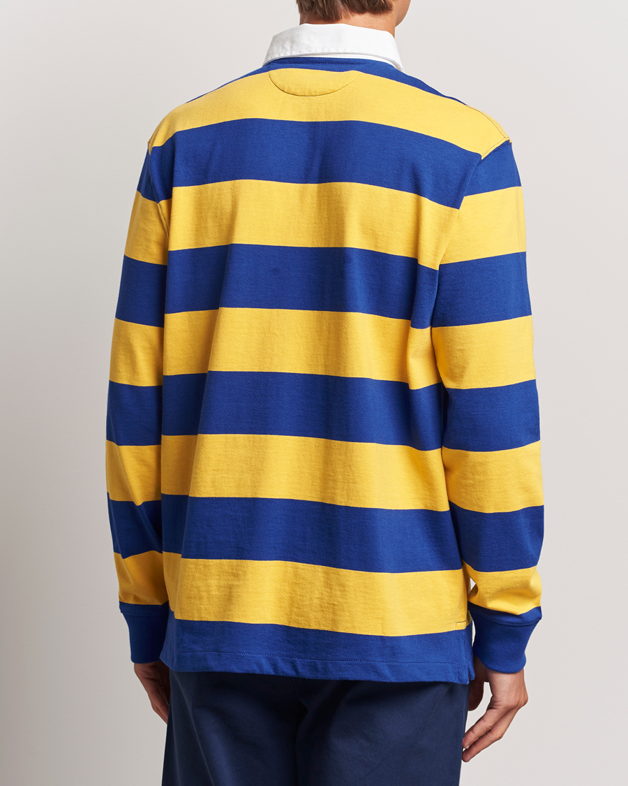 Homme | Pulls Et Tricots | Polo Ralph Lauren | Jersey Striped Rugger Yellow/Classic Azure