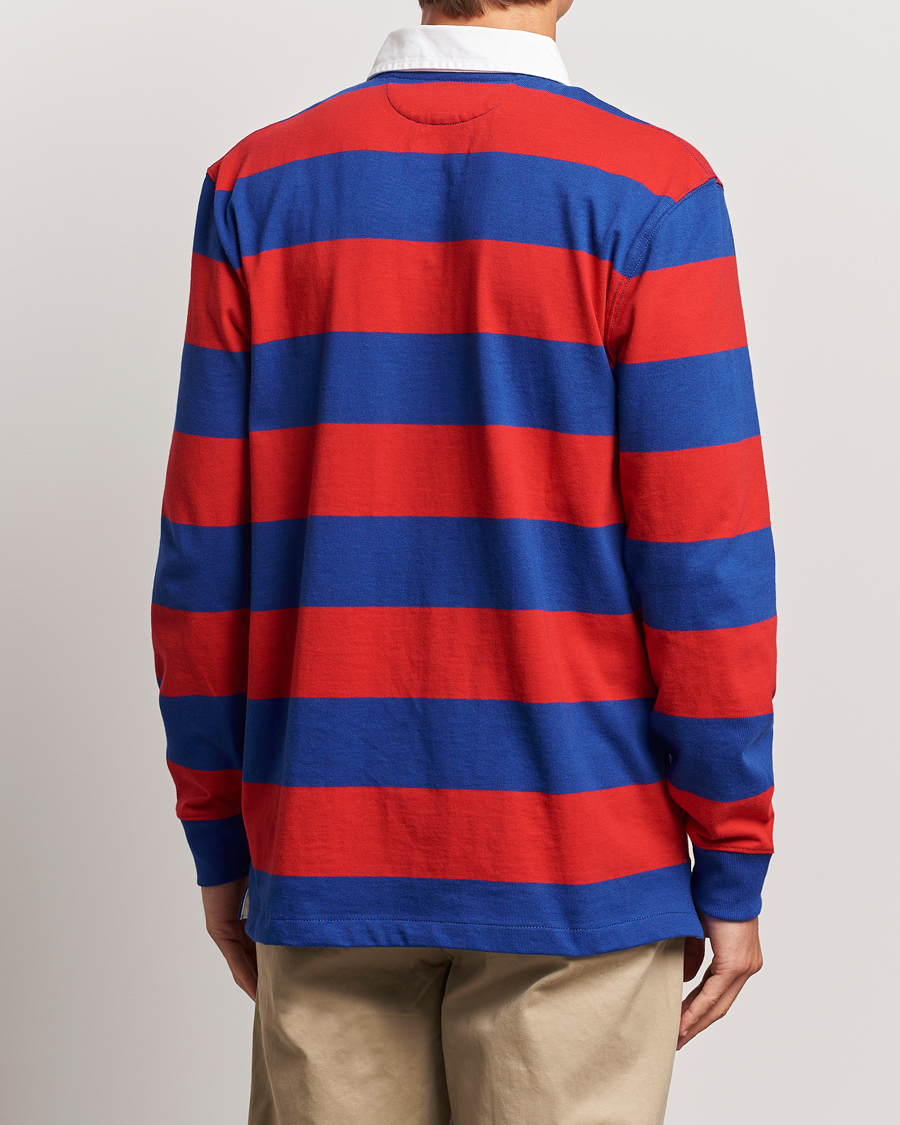 Homme | Pulls Et Tricots | Polo Ralph Lauren | Jersey Striped Rugger Red/Classic Azure