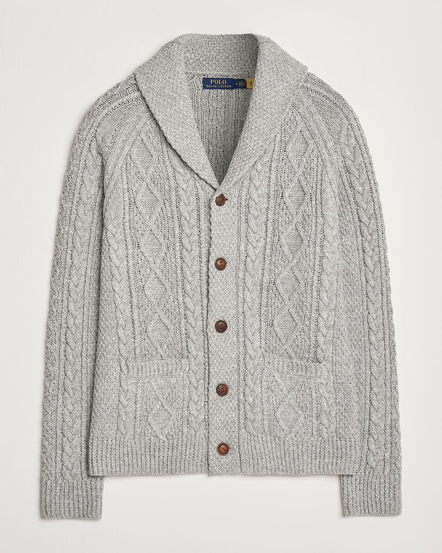 Homme | Pulls Et Tricots | Polo Ralph Lauren | Cotton Shawl Cardigan Grey Combo