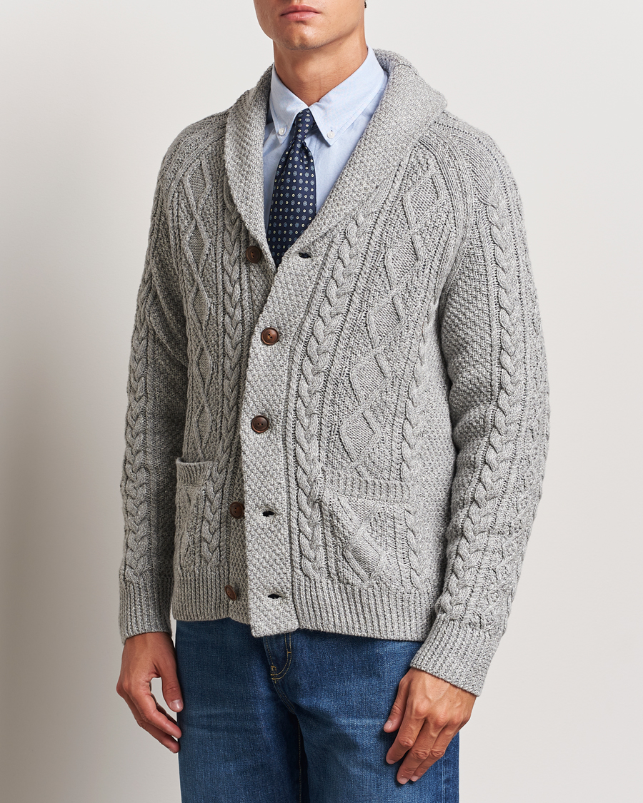 Homme | Pulls Et Tricots | Polo Ralph Lauren | Cotton Shawl Cardigan Grey Combo