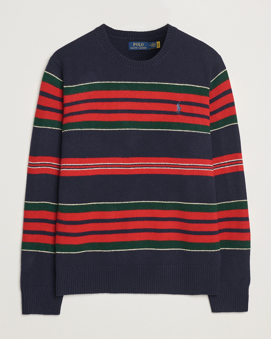 Homme | Pulls Et Tricots | Polo Ralph Lauren | Wool/Cashmere Striped Sweater Hunter Navy Combo