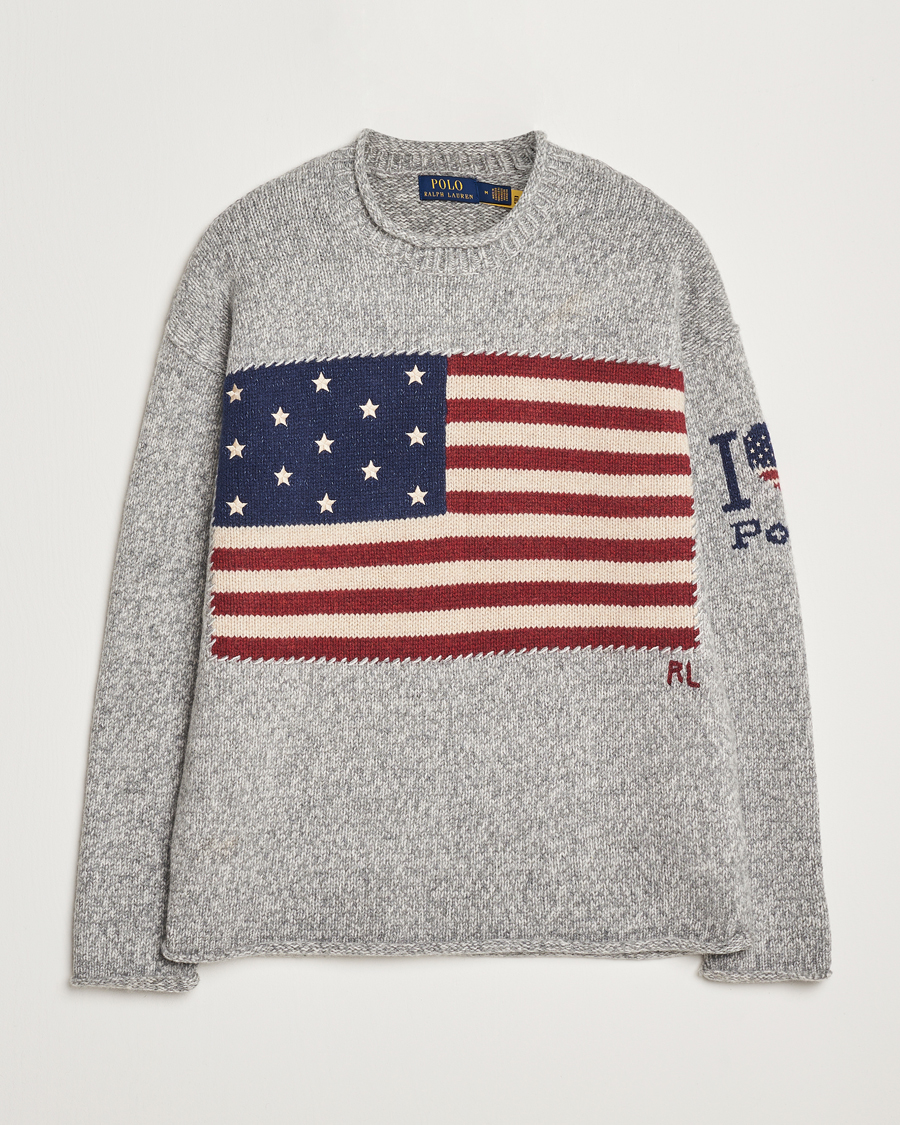 Homme | Pulls Et Tricots | Polo Ralph Lauren | Wool Flag Sweater Grey Combo