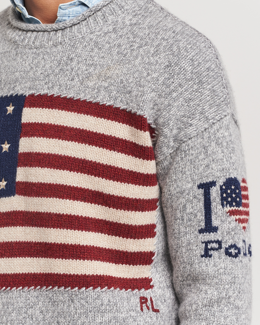 Homme | Pulls Et Tricots | Polo Ralph Lauren | Wool Flag Sweater Grey Combo