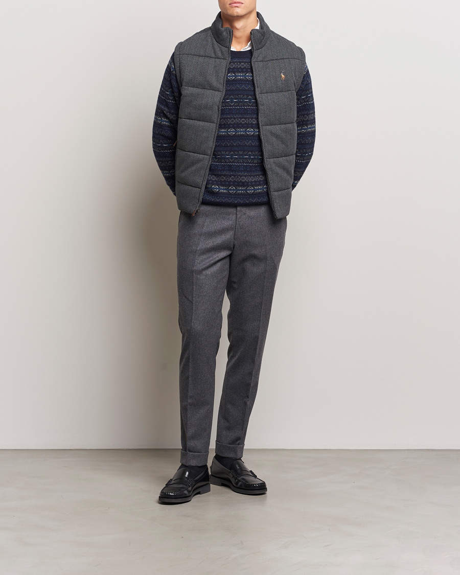Homme | Manteaux Et Vestes | Polo Ralph Lauren | Quilted Vest Stadium Grey Heather Herringbone