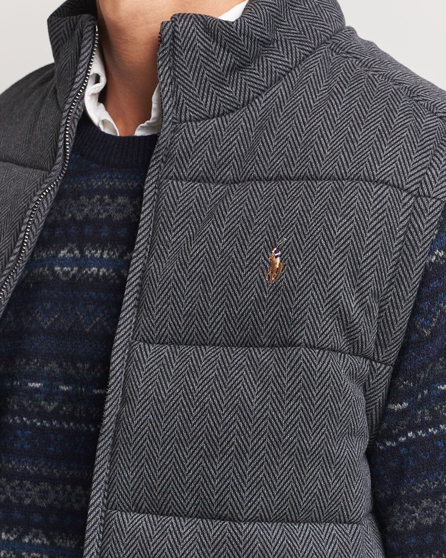 Homme | Manteaux Et Vestes | Polo Ralph Lauren | Quilted Vest Stadium Grey Heather Herringbone