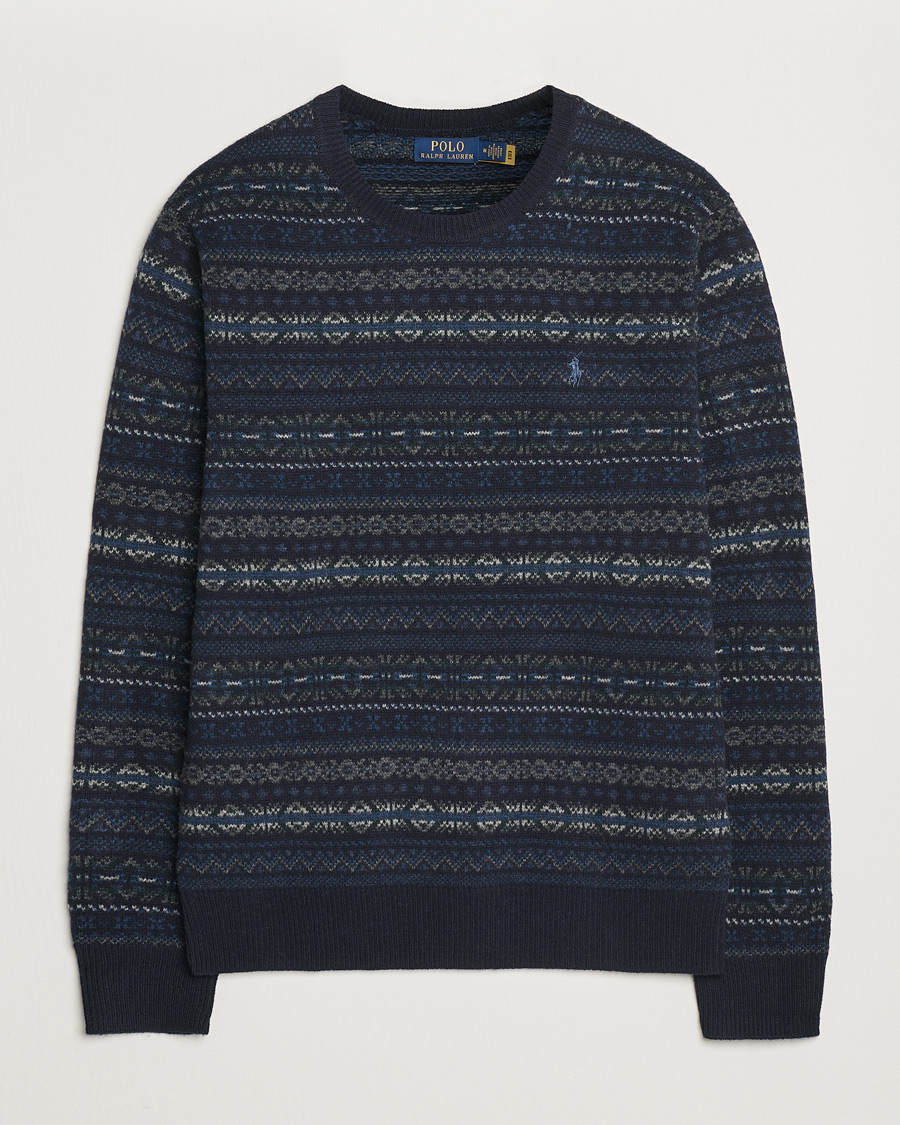 Homme | Pulls Et Tricots | Polo Ralph Lauren | Wool Fairisle Sweater Navy Combo