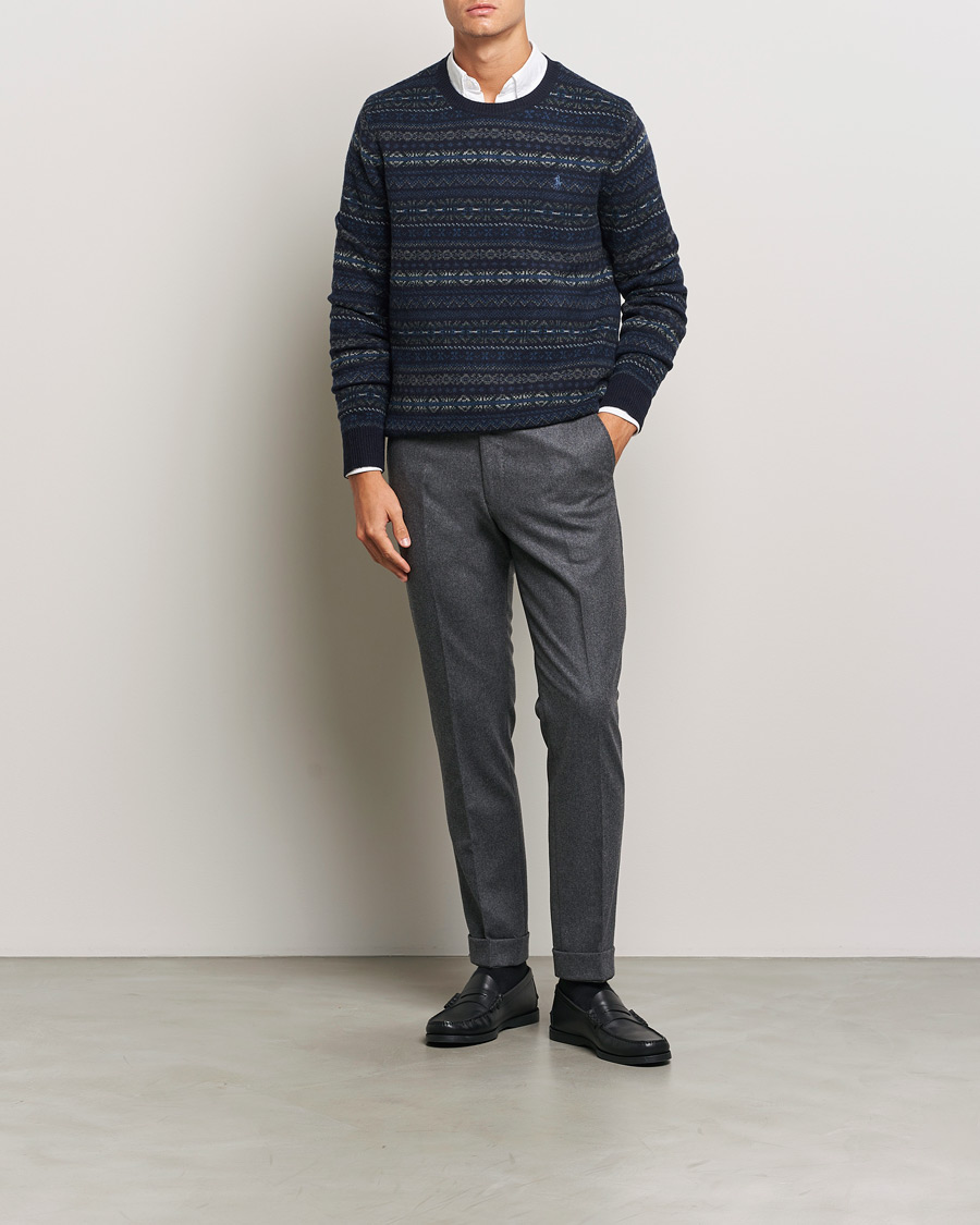 Homme | Pulls Et Tricots | Polo Ralph Lauren | Wool Fairisle Sweater Navy Combo