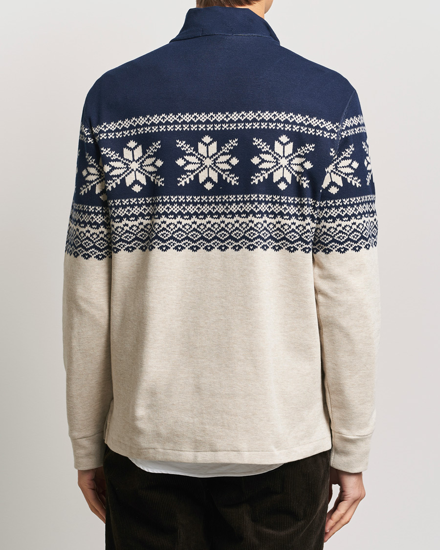 Homme | Pulls Et Tricots | Polo Ralph Lauren | Half-Zip Fairisle Sweater Andres Geomatric Navy