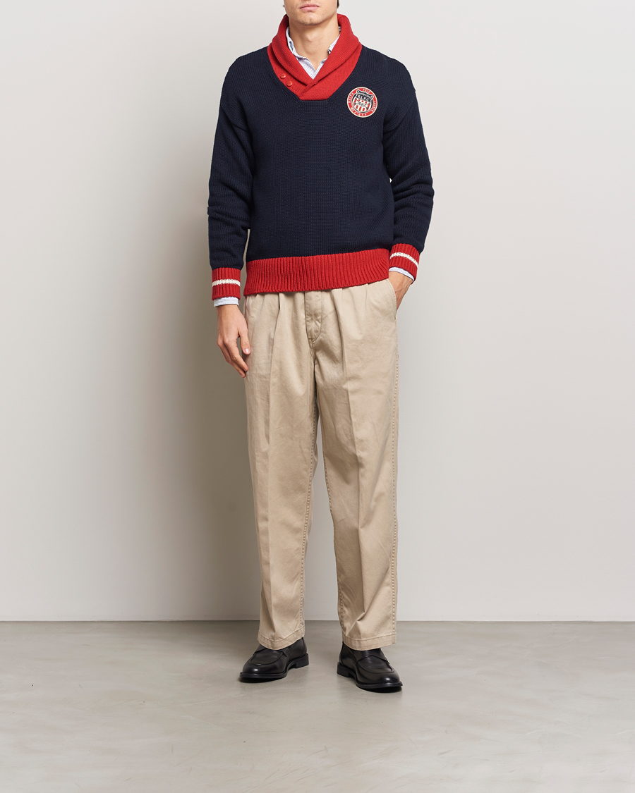 Homme | Pulls Et Tricots | Polo Ralph Lauren | Cotton Shawl Pullover Navy Combo