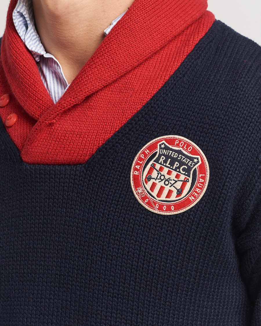 Homme | Pulls Et Tricots | Polo Ralph Lauren | Cotton Shawl Pullover Navy Combo