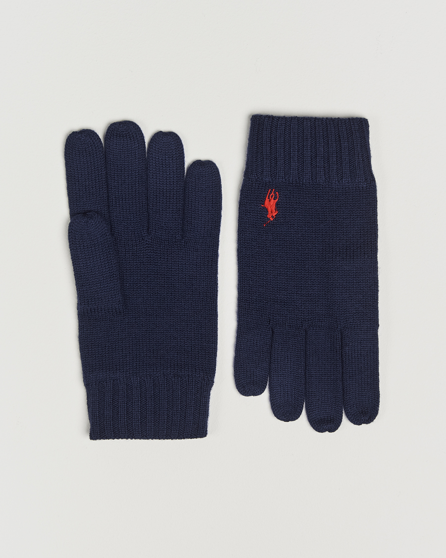 Homme | Polo Ralph Lauren Merino Gloves Hunter Navy | Polo Ralph Lauren | Merino Gloves Hunter Navy