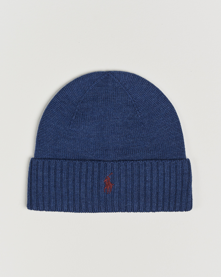 Homme | Polo Ralph Lauren Merino Beanie Rustic Navy Heather | Polo Ralph Lauren | Merino Beanie Rustic Navy Heather