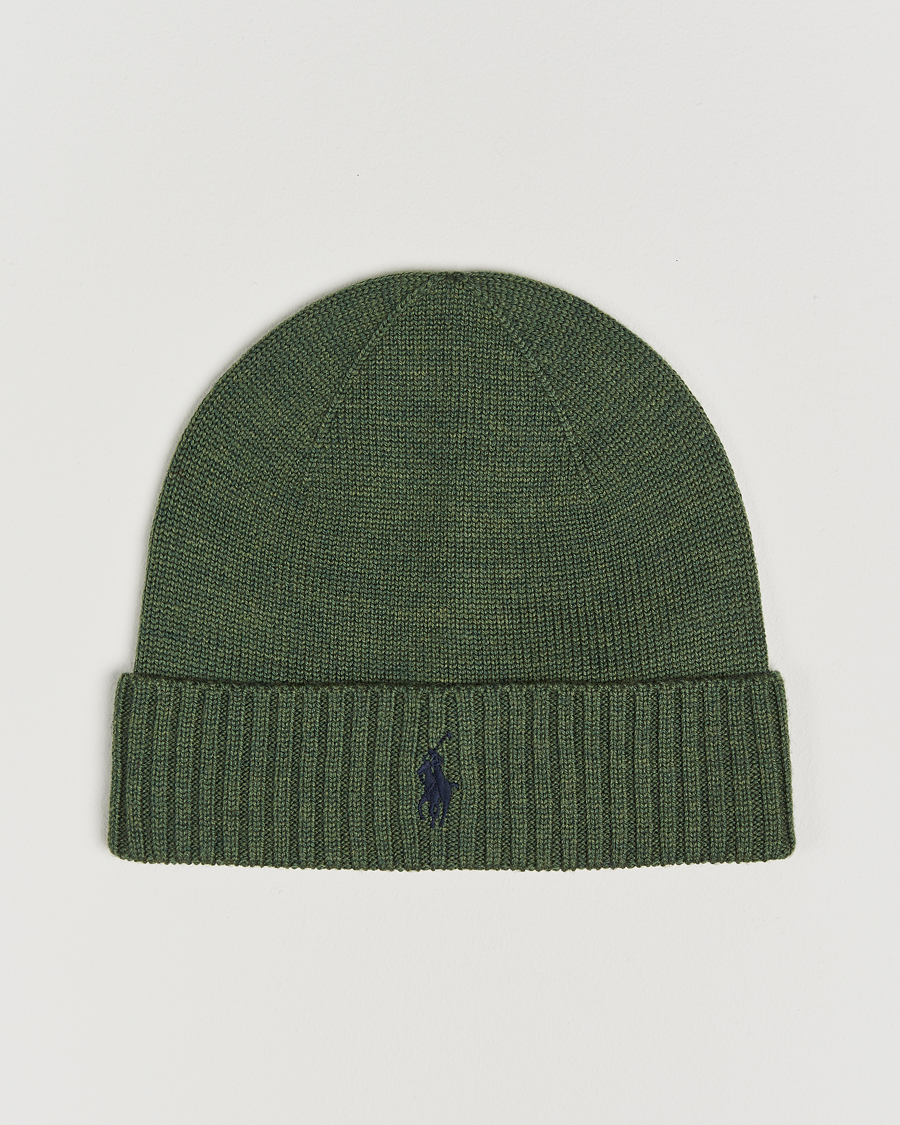 Homme | Polo Ralph Lauren Merino Beanie Classic Olive Heather | Polo Ralph Lauren | Merino Beanie Classic Olive Heather