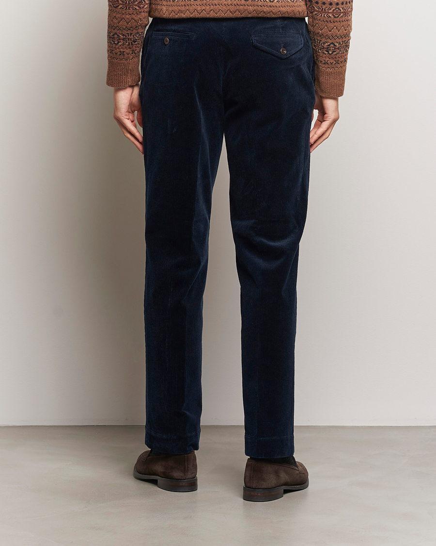 Homme | Pantalons | Polo Ralph Lauren | Corduroy Pleated Trousers Aviator Navy