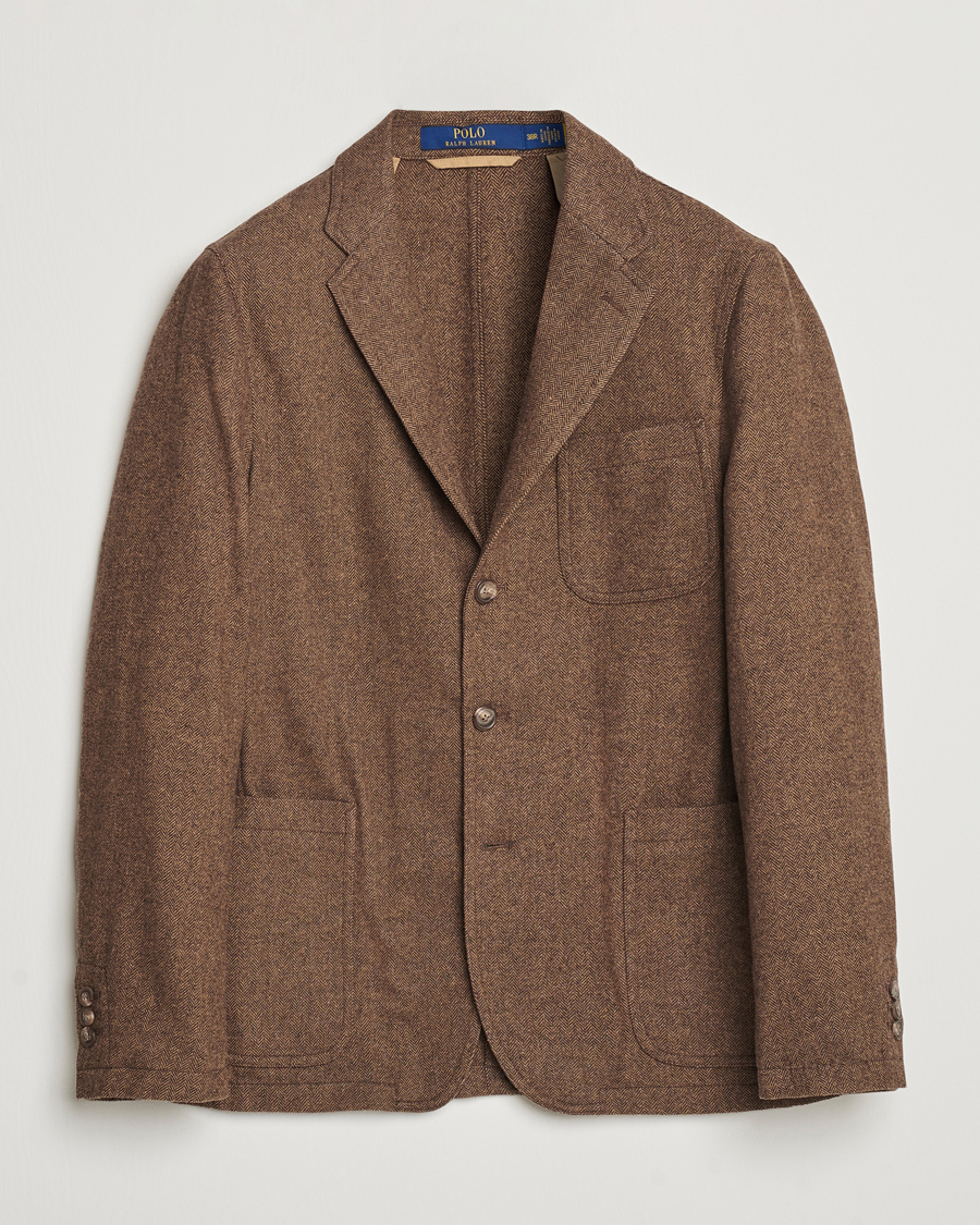 Homme | Blazers | Polo Ralph Lauren | Classic Herringbone Sportcoat Brown/Tan