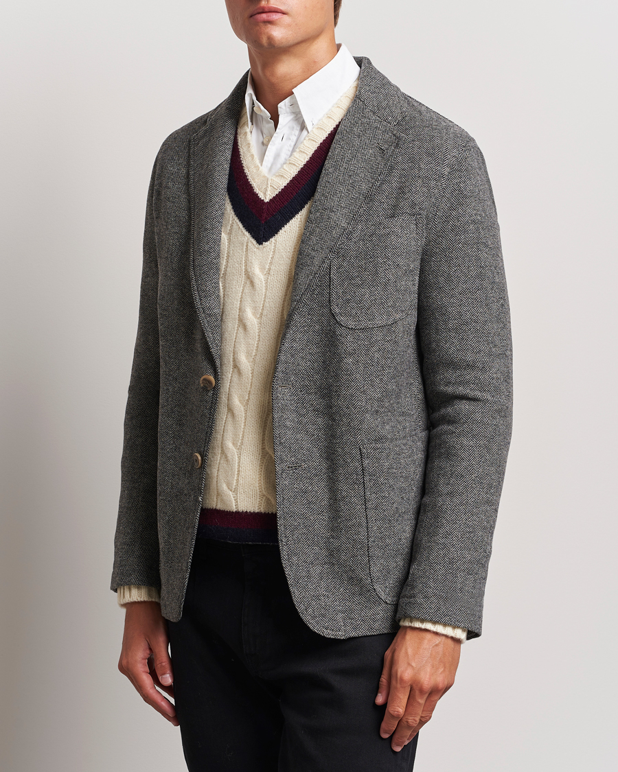 Homme | Blazers | Polo Ralph Lauren | Classic Herringbone Sportcoat Black/Cream