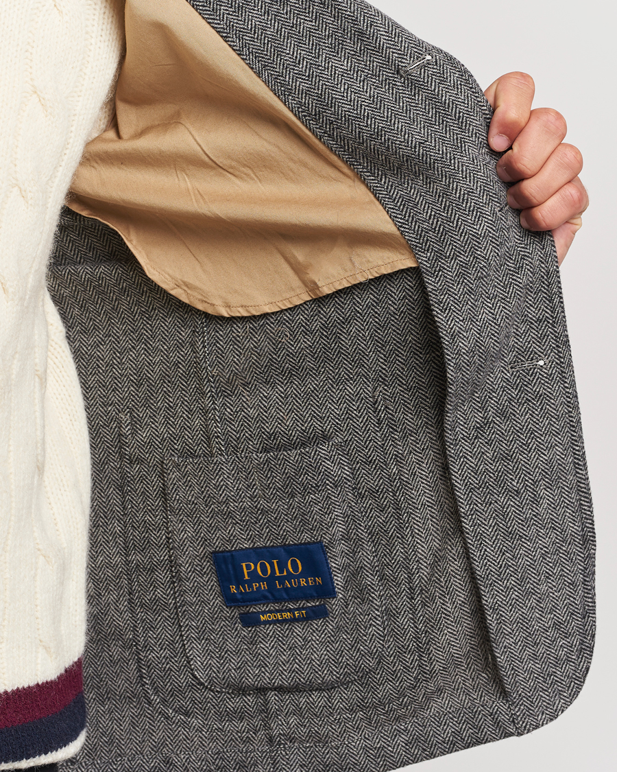 Homme | Blazers | Polo Ralph Lauren | Classic Herringbone Sportcoat Black/Cream