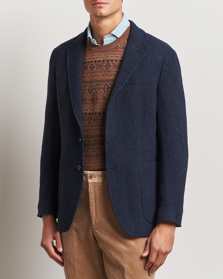 Homme | Blazers | Polo Ralph Lauren | Broken Herringbone Sportcoat Navy Multi
