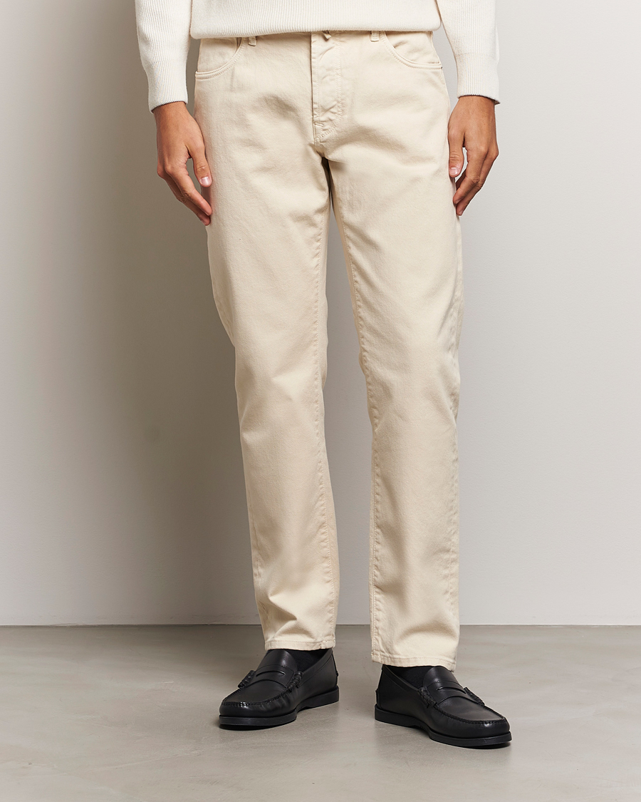 Homme | Pantalons | Incotex | 5-Pocket Bull Denim Pants Off White