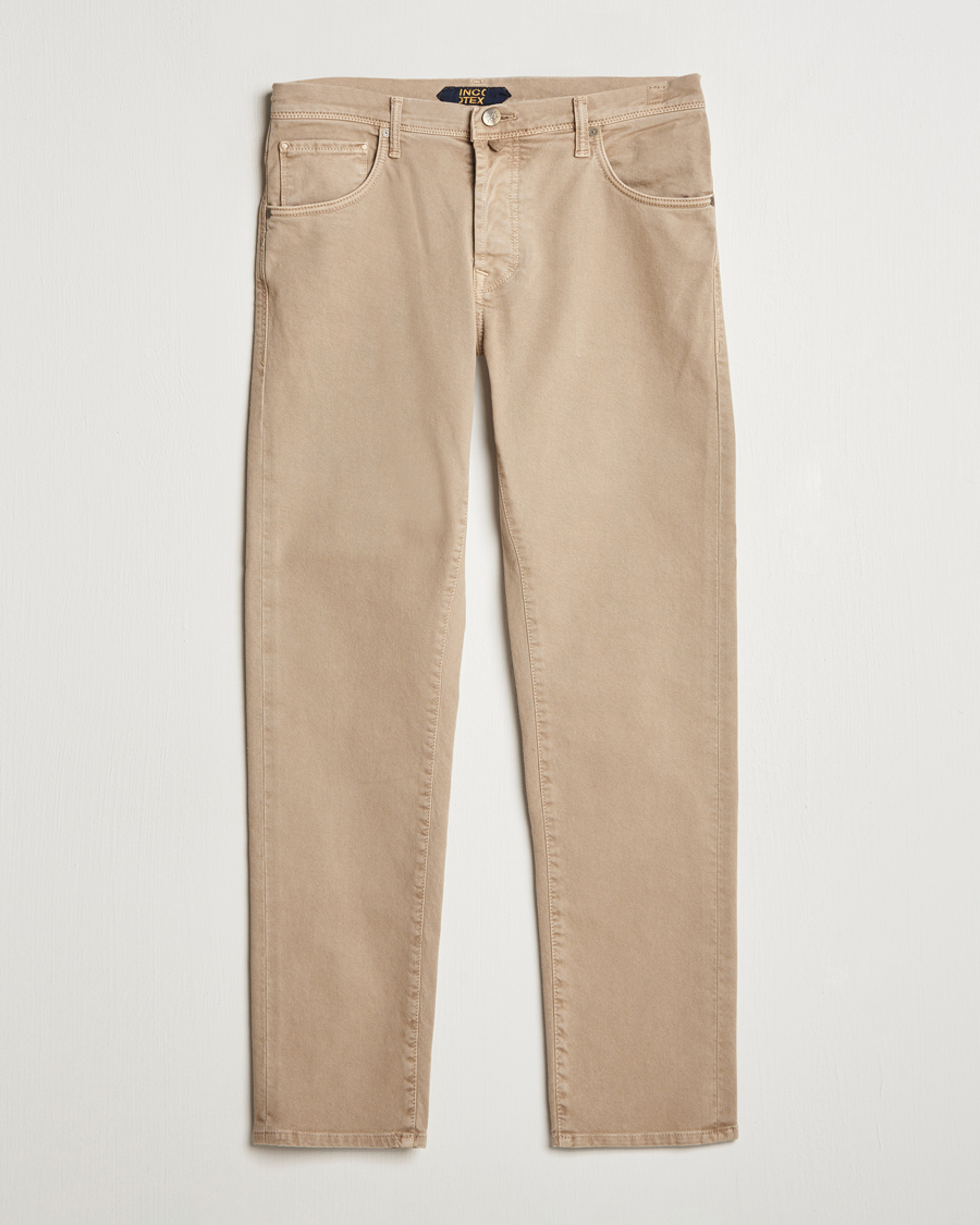 Homme | Pantalons | Incotex | 5-Pocket Bull Denim Pants Beige