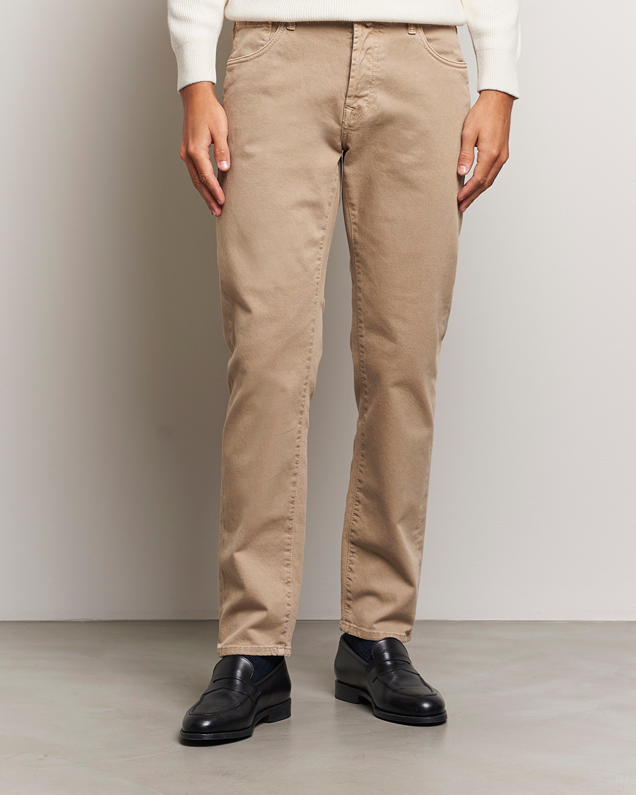 Homme | Pantalons | Incotex | 5-Pocket Bull Denim Pants Beige