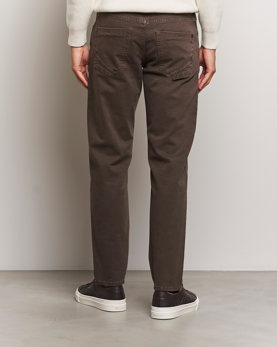 Homme | Pantalons | Incotex | 5-Pocket Bull Denim Pants Dark Brown