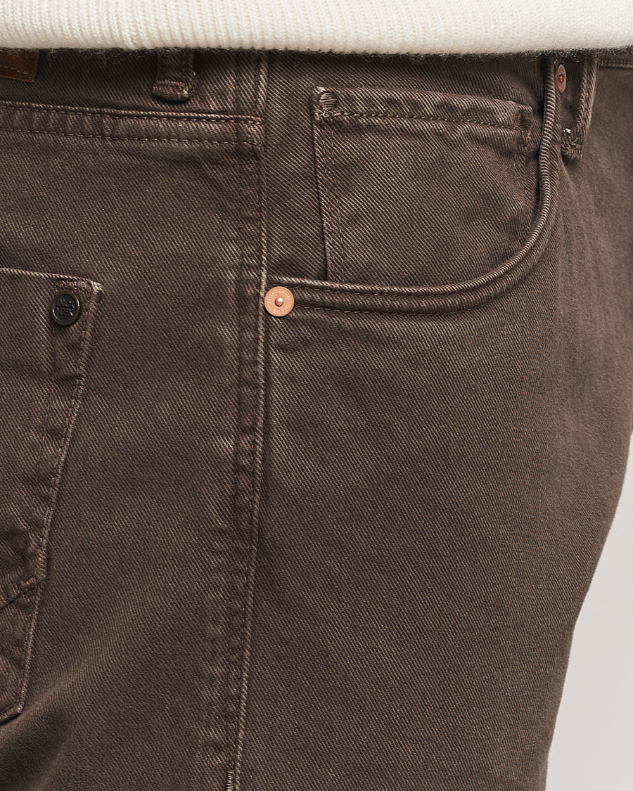 Homme | Pantalons | Incotex | 5-Pocket Bull Denim Pants Dark Brown